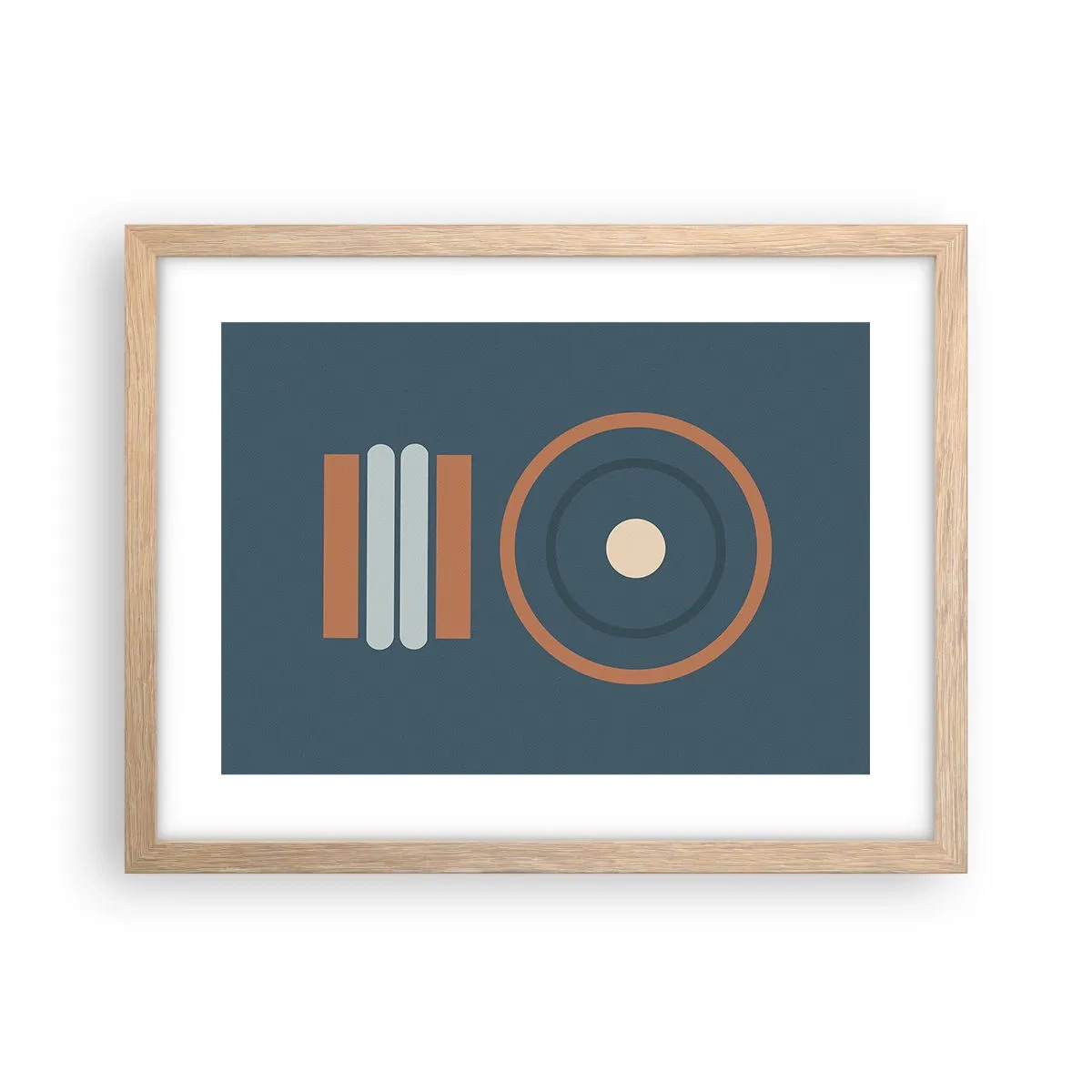 Pôster com moldura de carvalho claro - A essência da questão - 40x30 cm