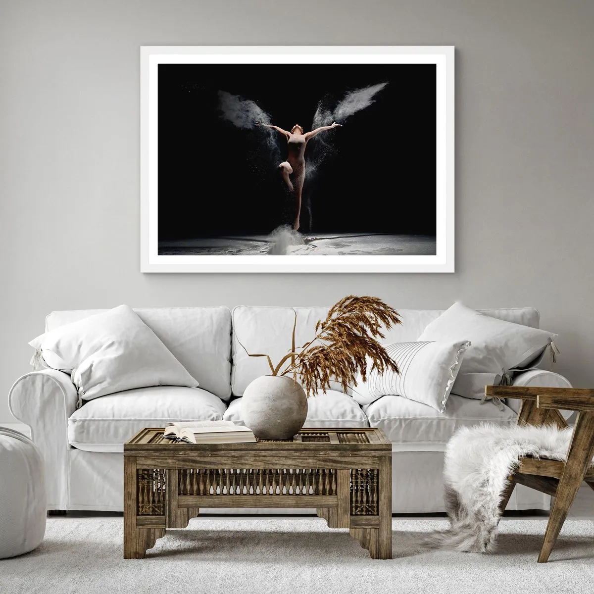 Pôster em moldura branca - Os elfos existem - 50x50 cm