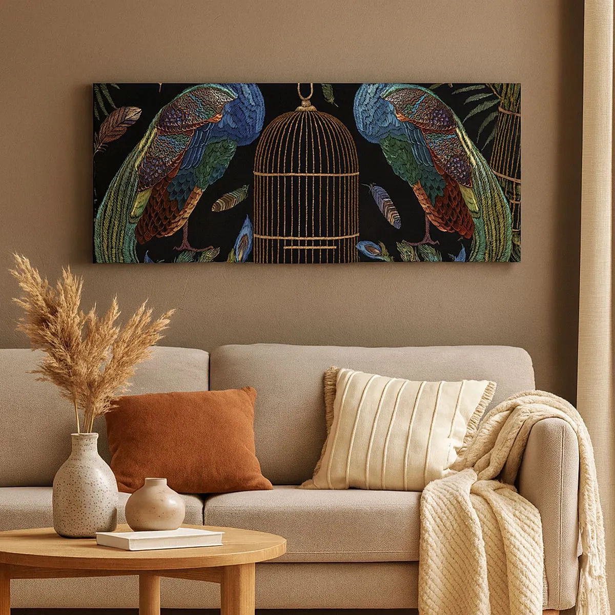 Quadro em tela - Em vestes reais - 100x40 cm