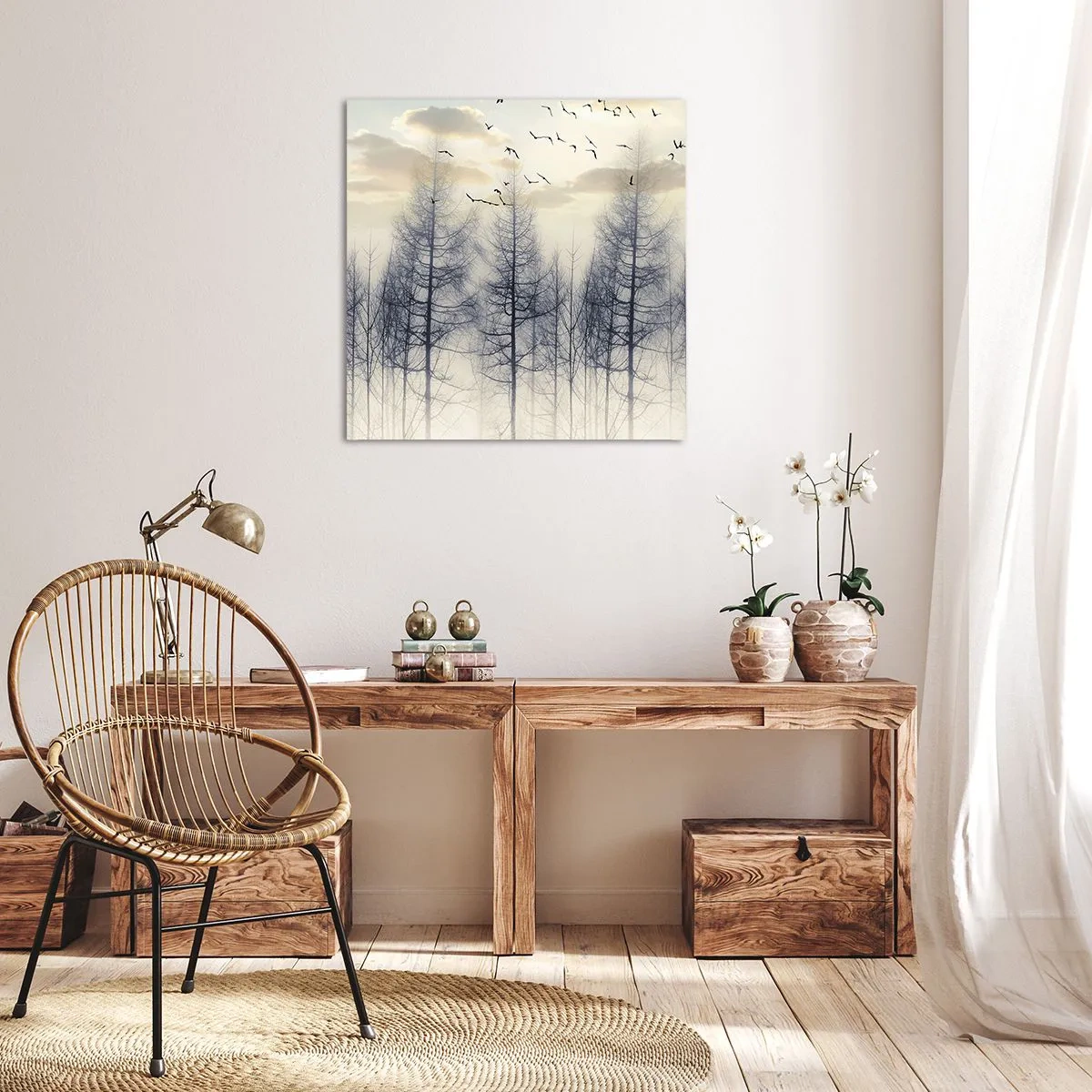 Quadro em tela - Espíritos florestais - 60x60 cm