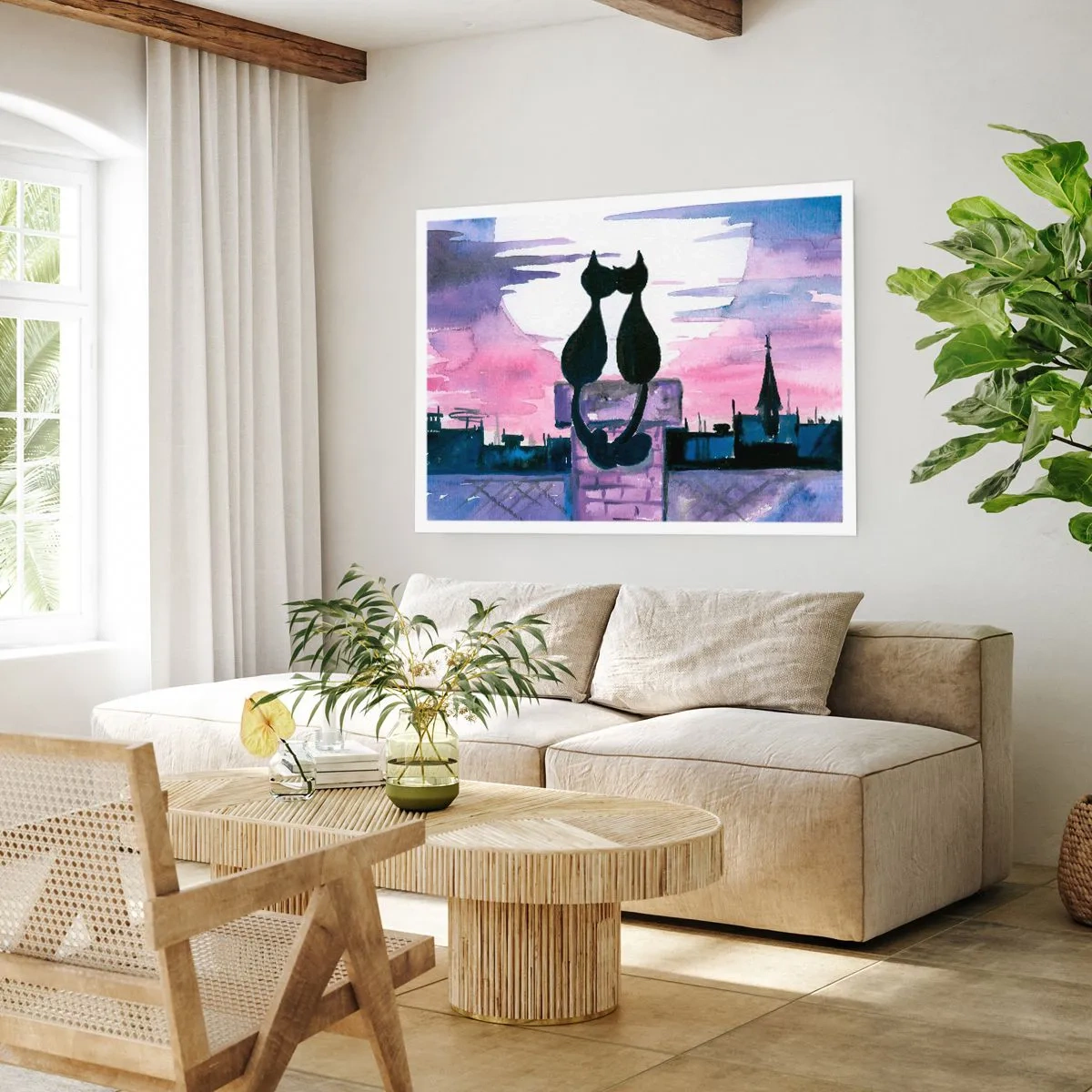 Pôster - Rendez-vous sob a lua - 100x70 cm