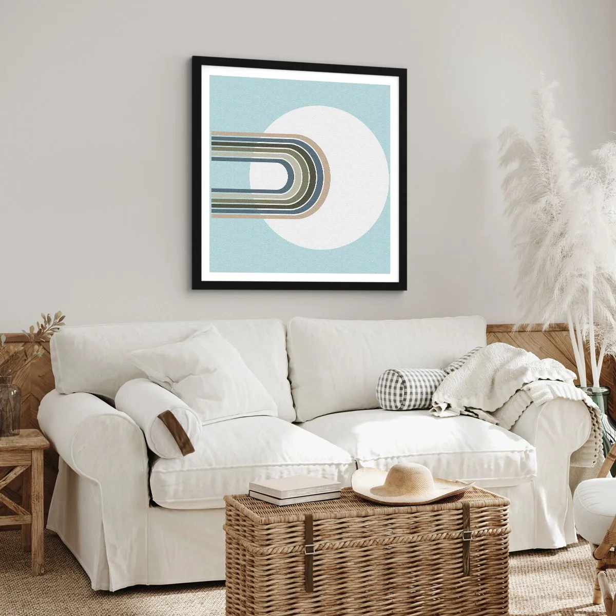 Pôster com moldura preta - Atração irresistível - 60x60 cm