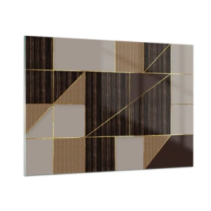 Quadro em vidro - Mosaico de bronzes e ouro - 100x70 cm