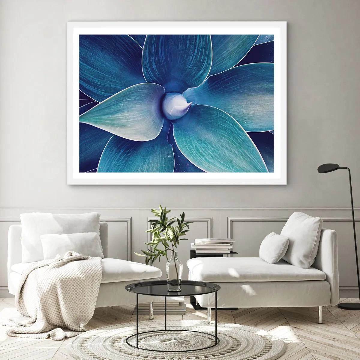 Pôster em moldura branca - O azul do céu - 91x61 cm