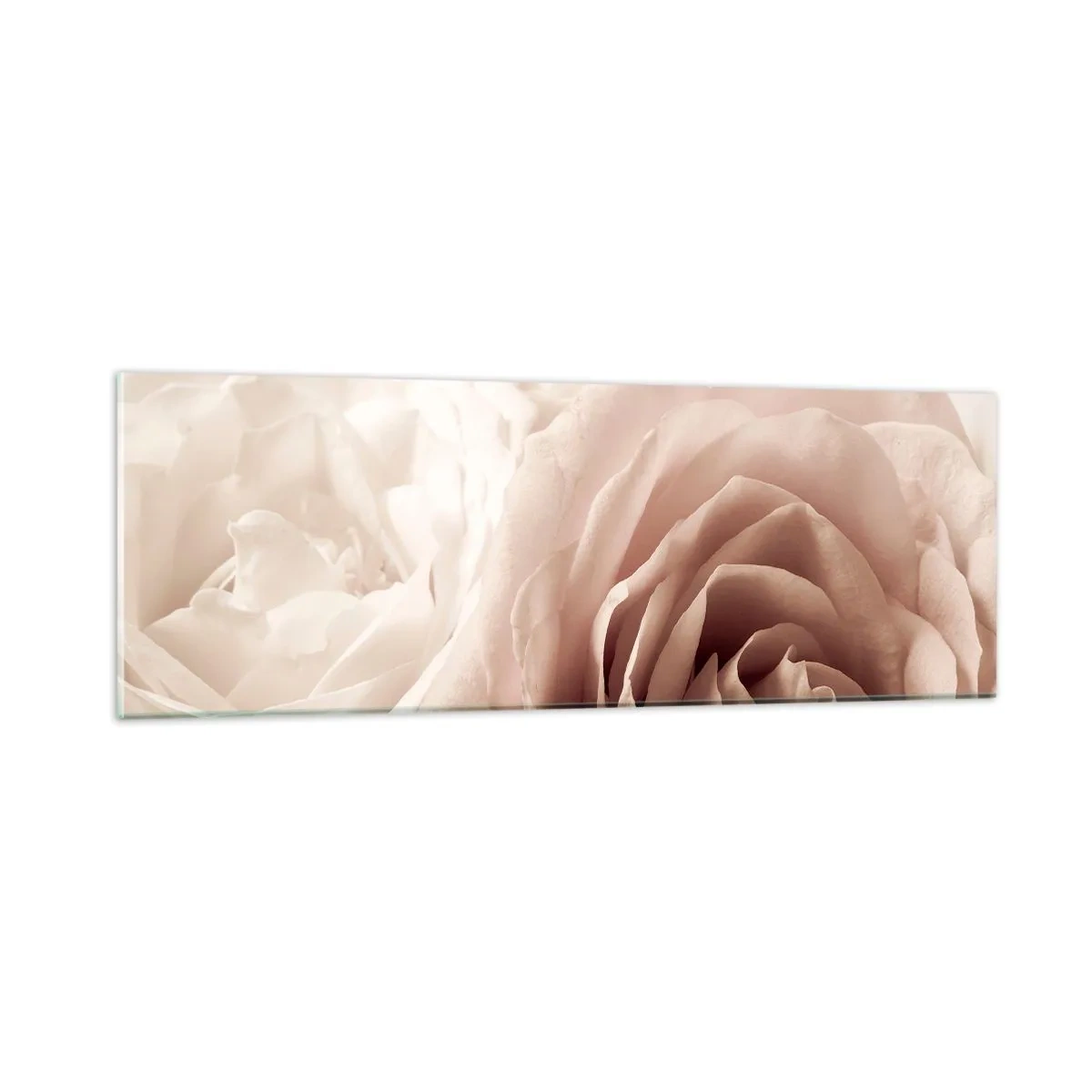 Quadro em vidro - No coração de uma rosa - 90x30 cm