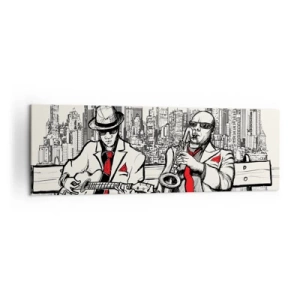 Quadro em tela - Improvisação nova-iorquina - 160x50 cm