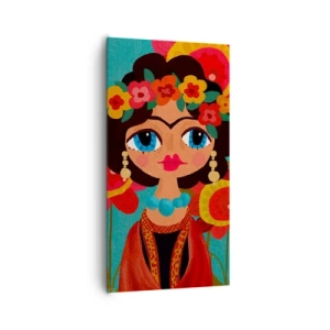Quadro em tela - Senhorita papoula - 65x120 cm