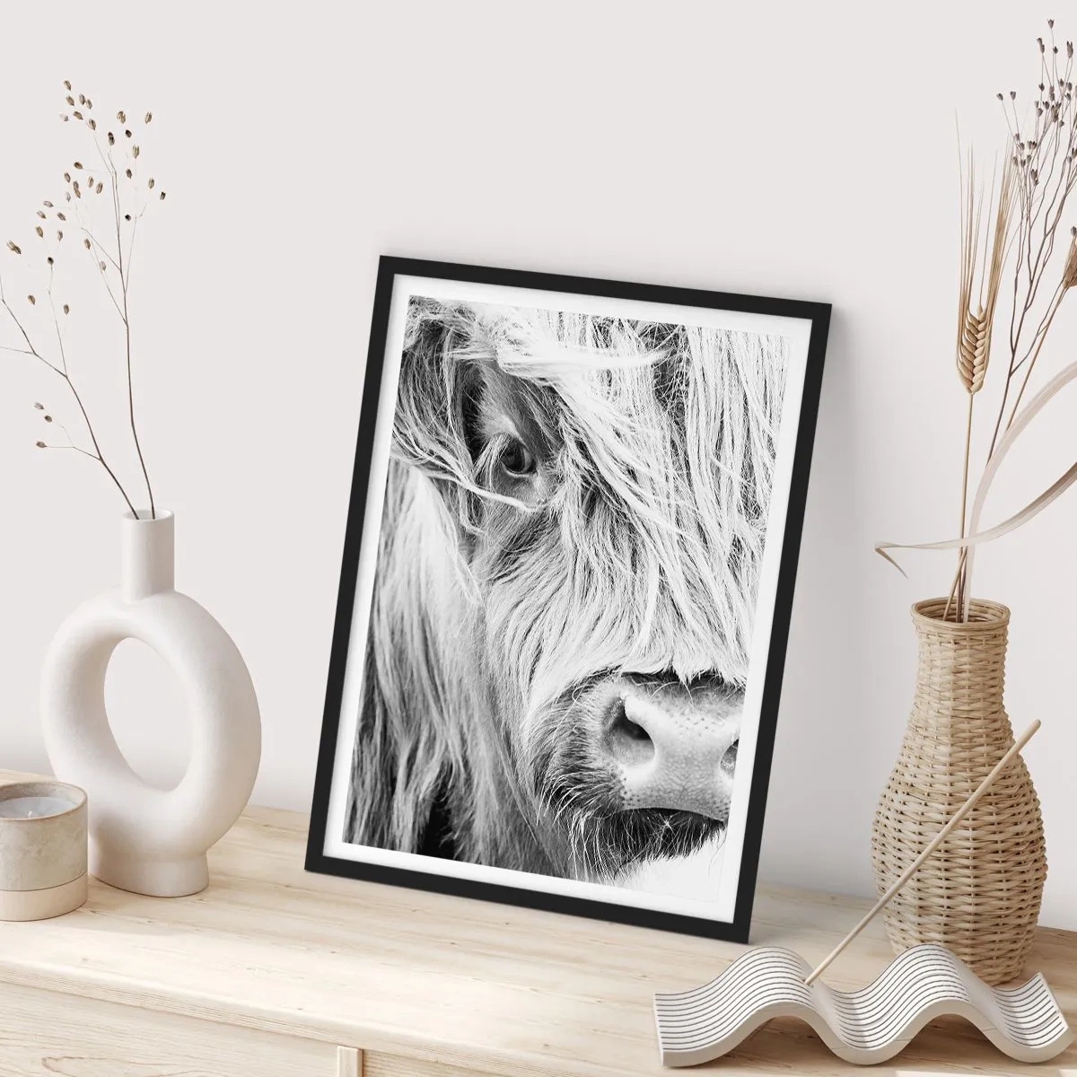 Pôster com moldura preta - Natureza selvagem escocesa - 40x50 cm