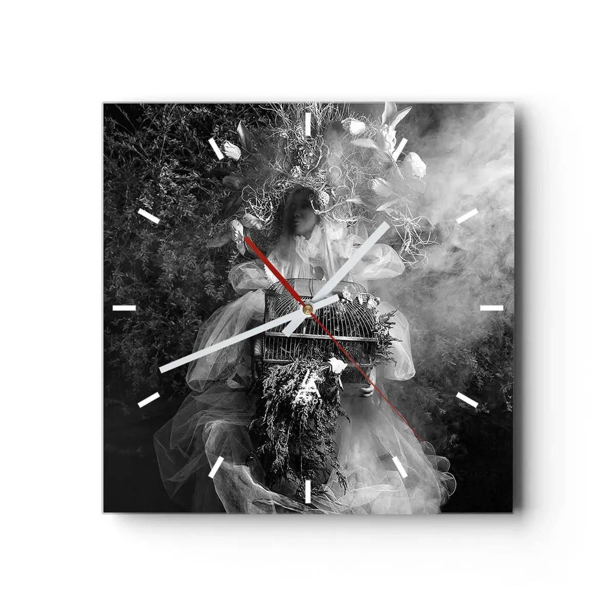 Relógio de parede - Relógio em vidro - A própria mãe – natureza - 40x40 cm