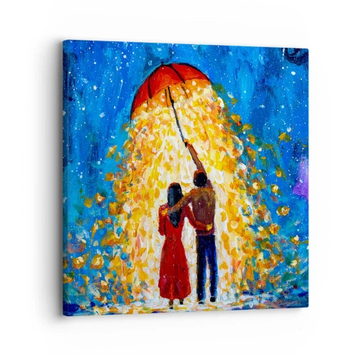 Quadro em tela - A magia de uma noite chuvosa? - 30x30 cm