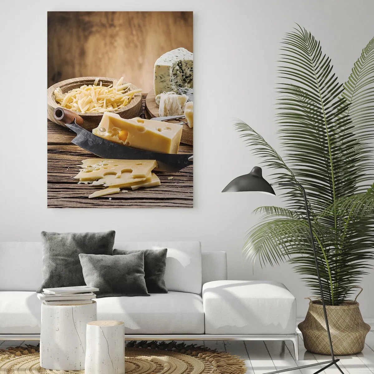 Quadro em vidro - Sorria para o queijo - 50x70 cm