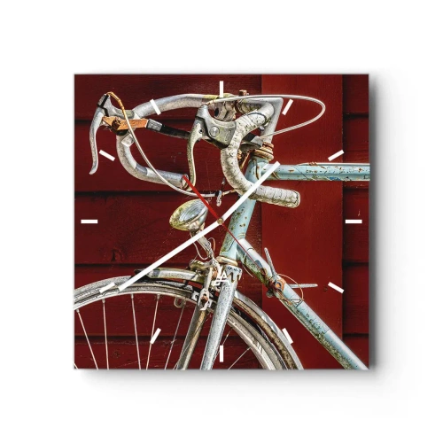 Relógio de parede - Relógio em vidro - Feito para vencer - 30x30 cm