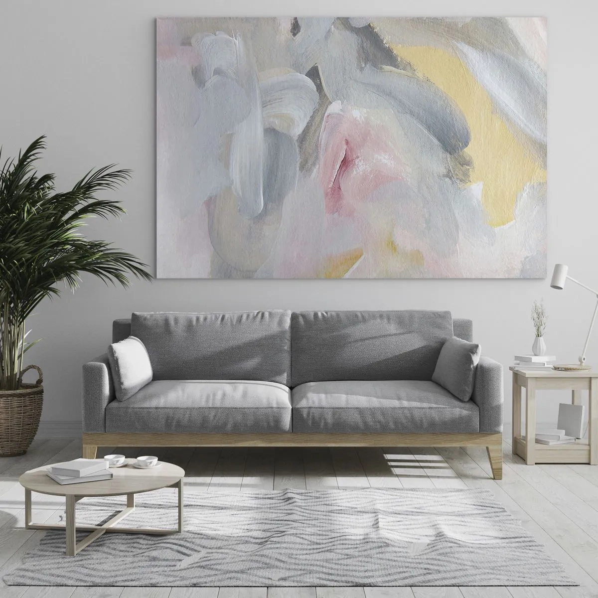 Quadro em vidro - Em um mundo pastel - 100x70 cm