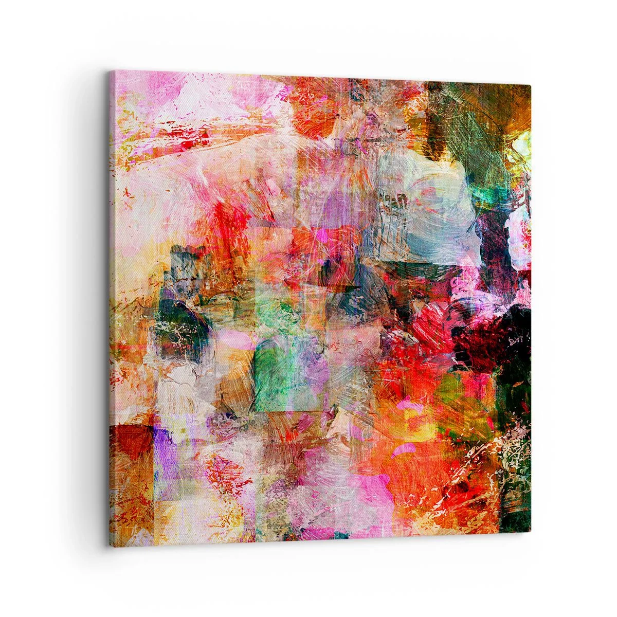 Quadro em tela - Viagem rosa - 60x60 cm