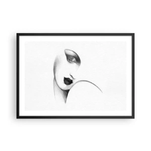 Pôster com moldura preta - No estilo de Łempicka - 70x50 cm