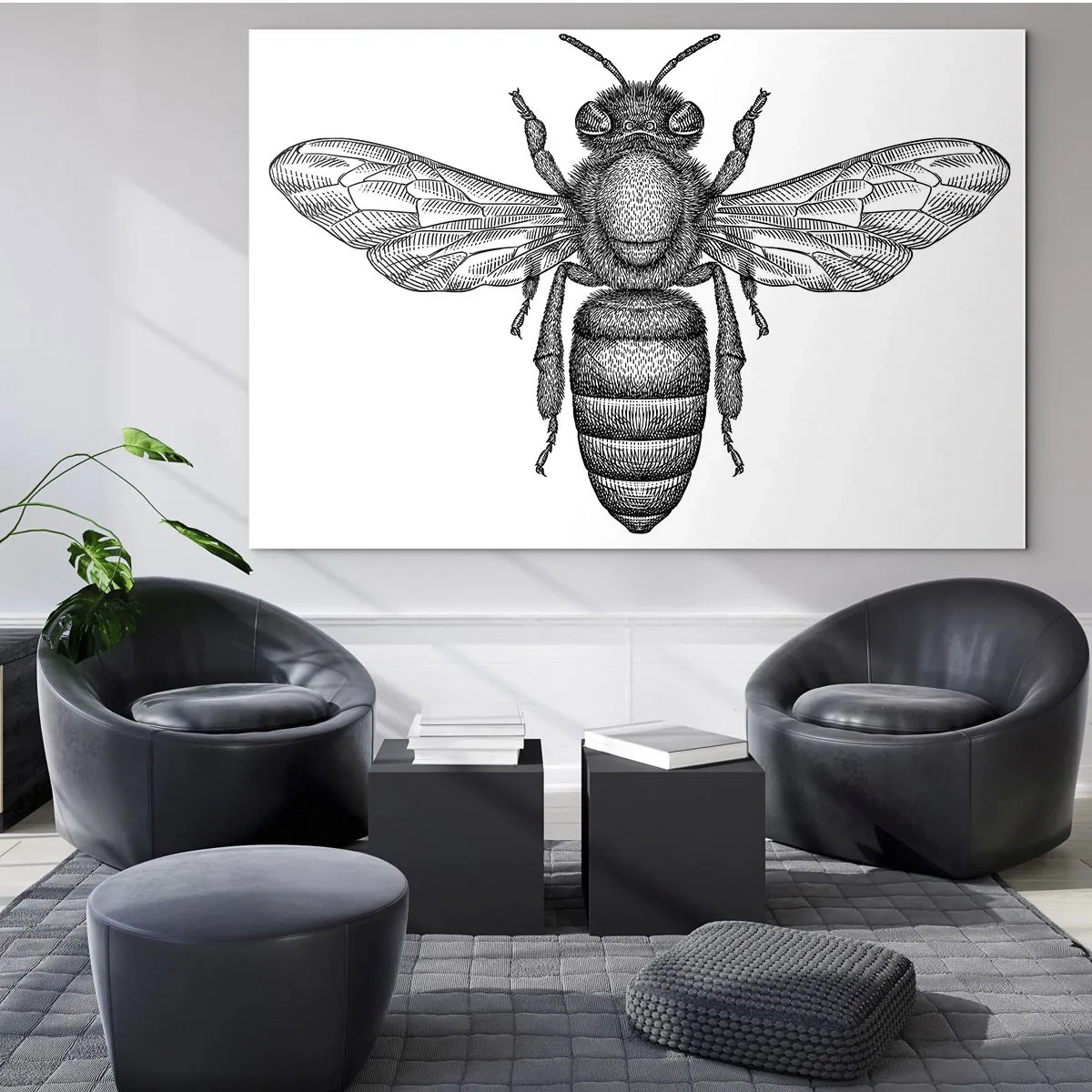 Quadro em vidro - Retrato de um inseto - 120x80 cm