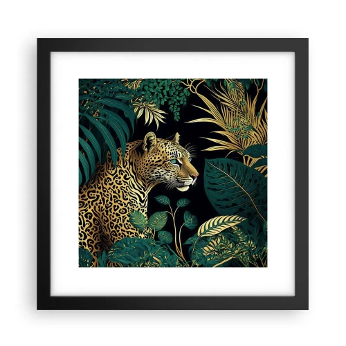 Pôster com moldura preta - Um anfitrião na selva - 30x30 cm