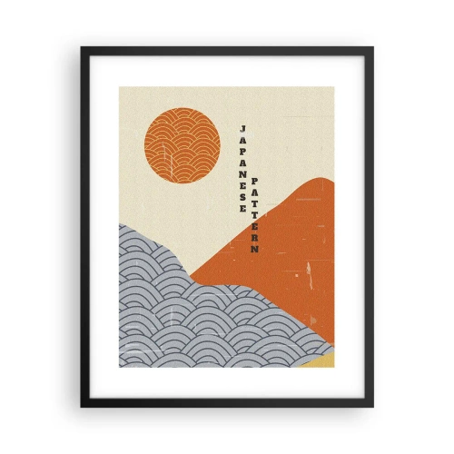Pôster com moldura preta - No espírito japonês - 40x50 cm