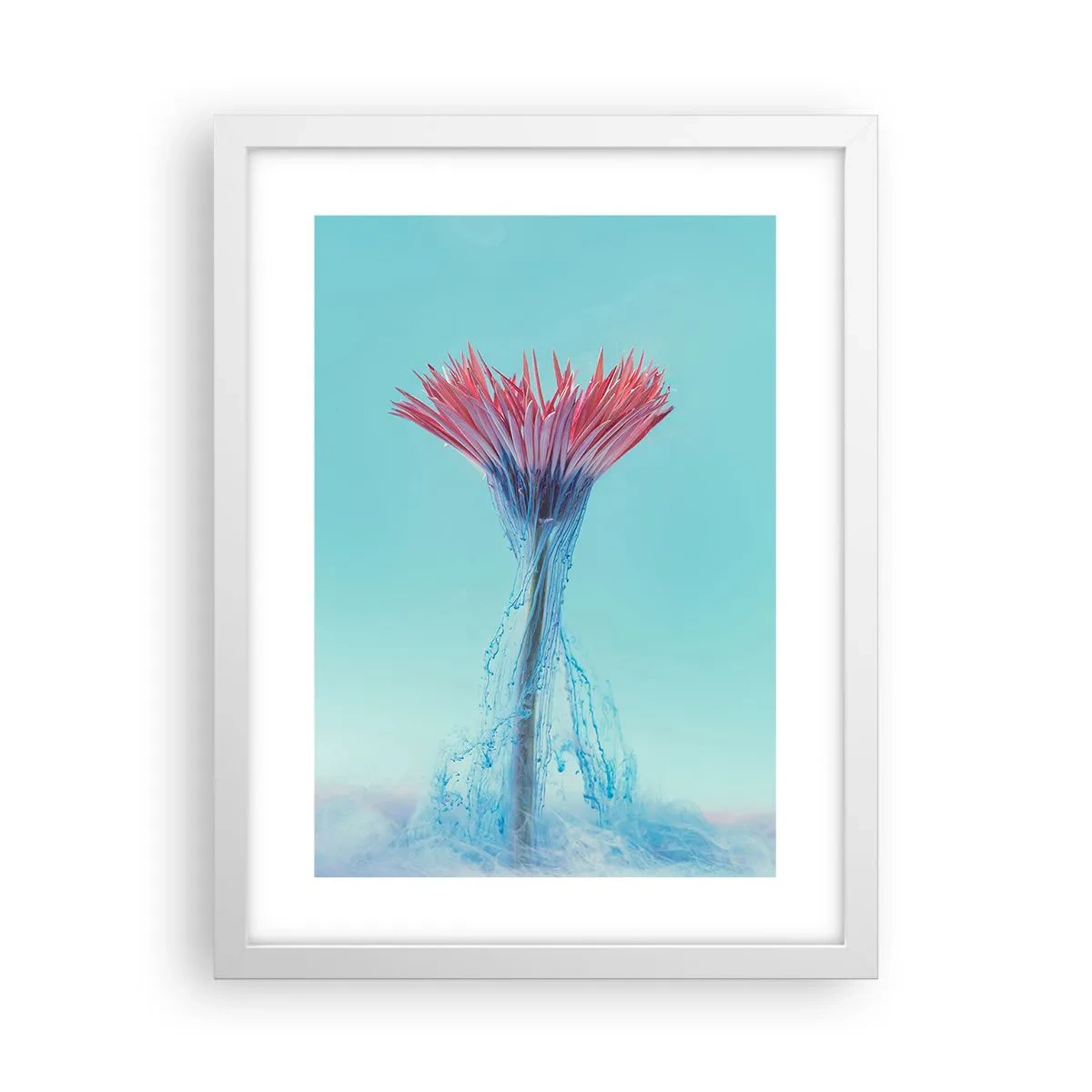 Pôster em moldura branca - Num abraço revigorante - 30x40 cm