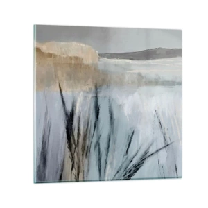 Quadro em vidro - Campos de inverno - 40x40 cm