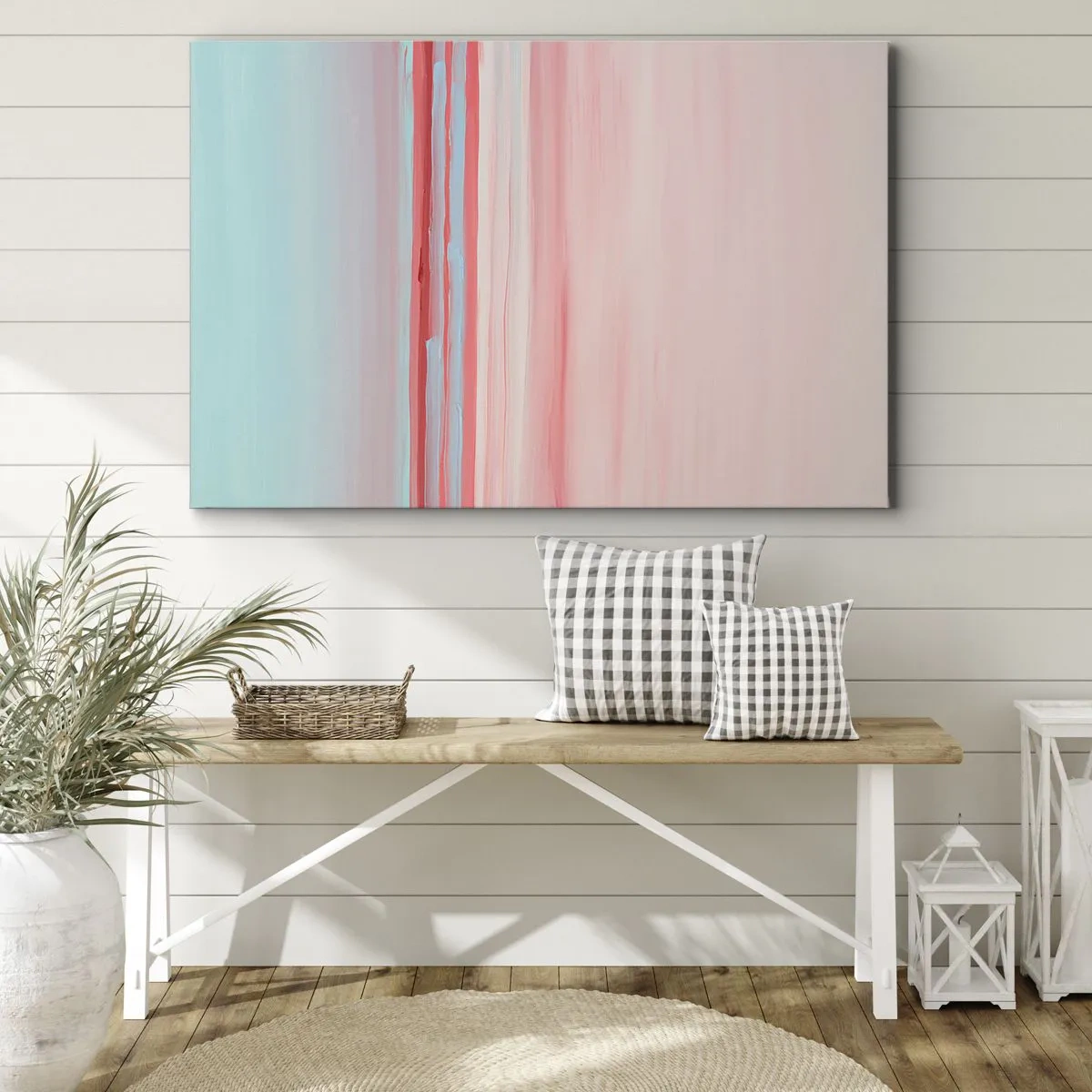 Quadro em tela - Abstração ao amanhecer - 70x50 cm