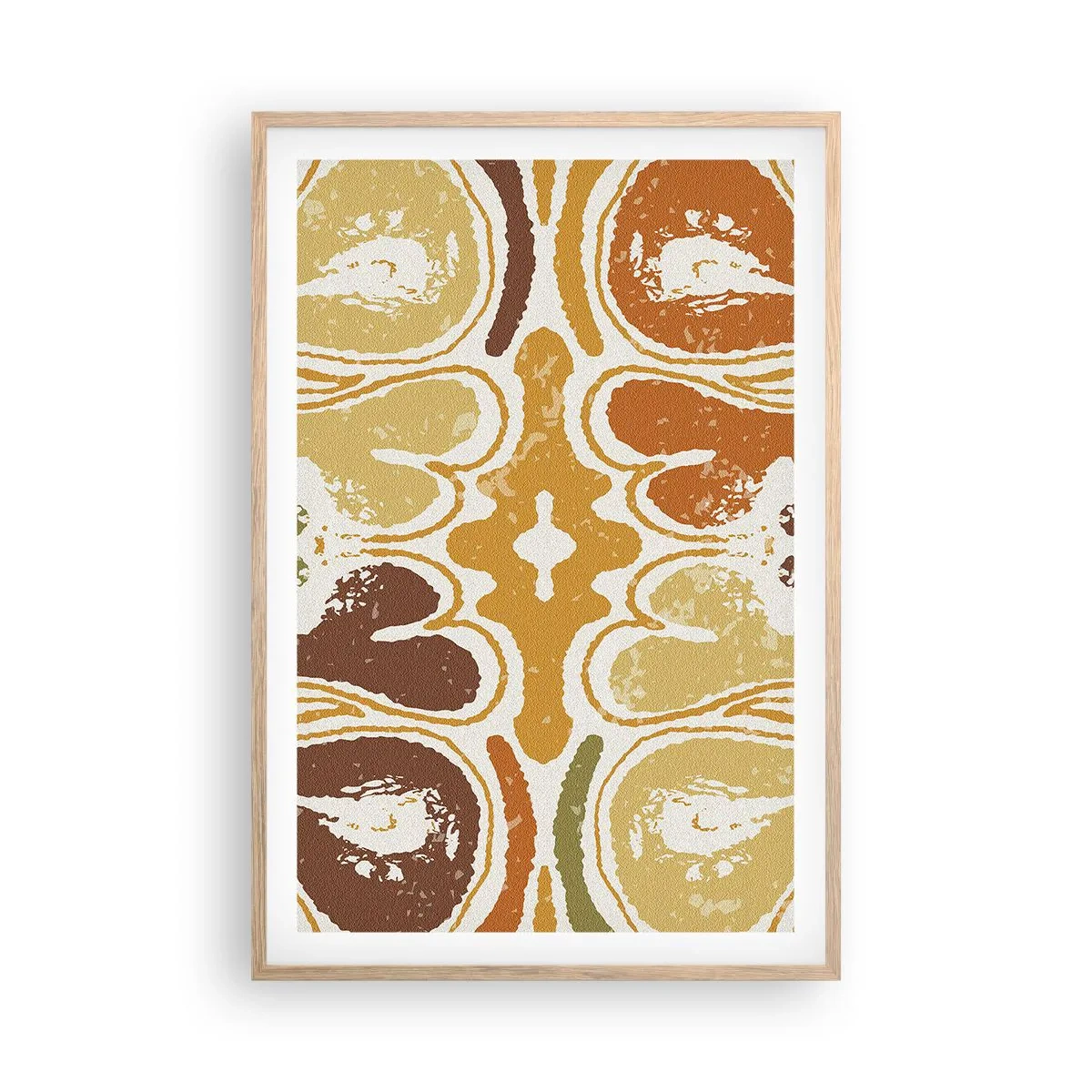Pôster com moldura de carvalho claro - Abstração sentimental - 61x91 cm