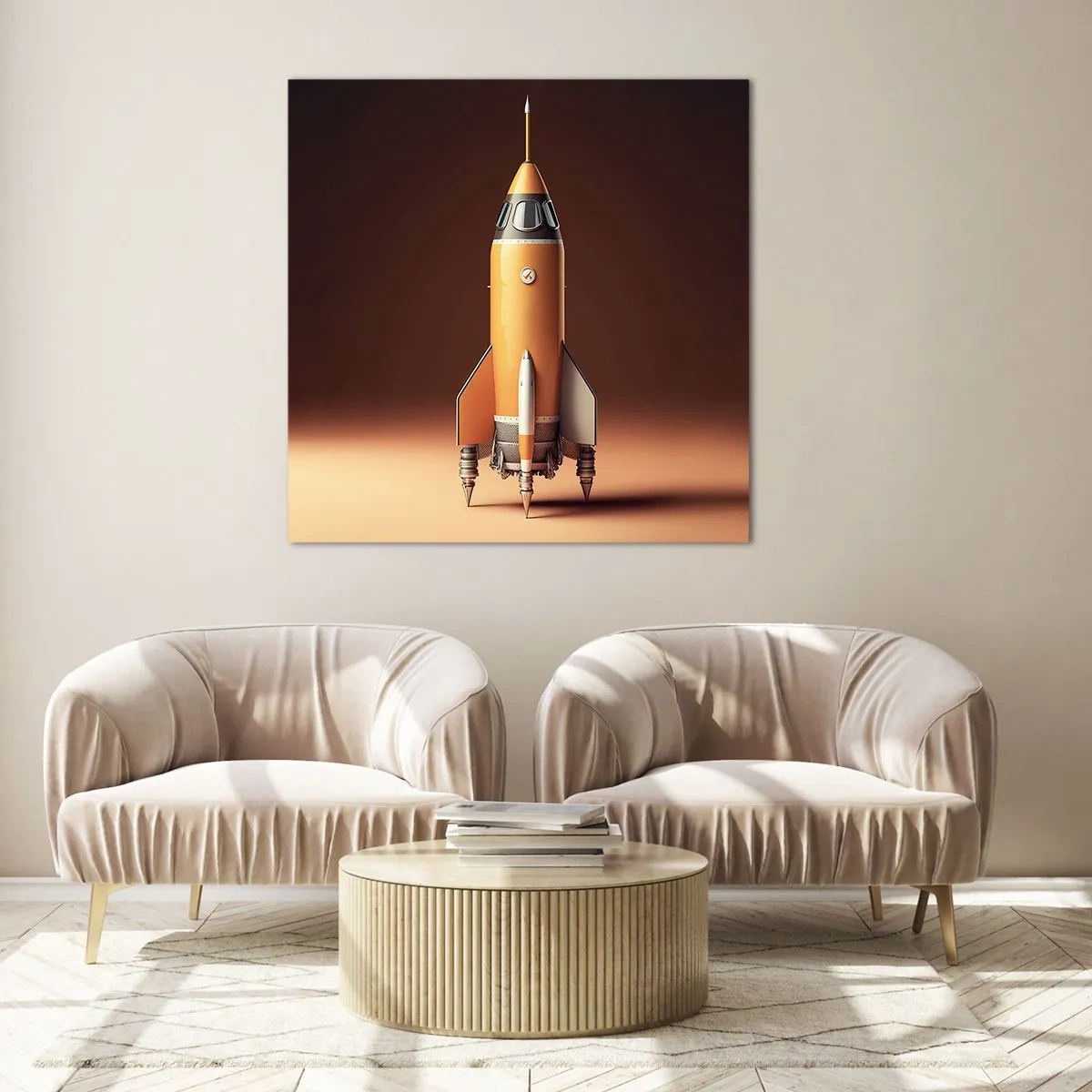 Quadro em vidro - Tudo começa com um sonho - 30x30 cm