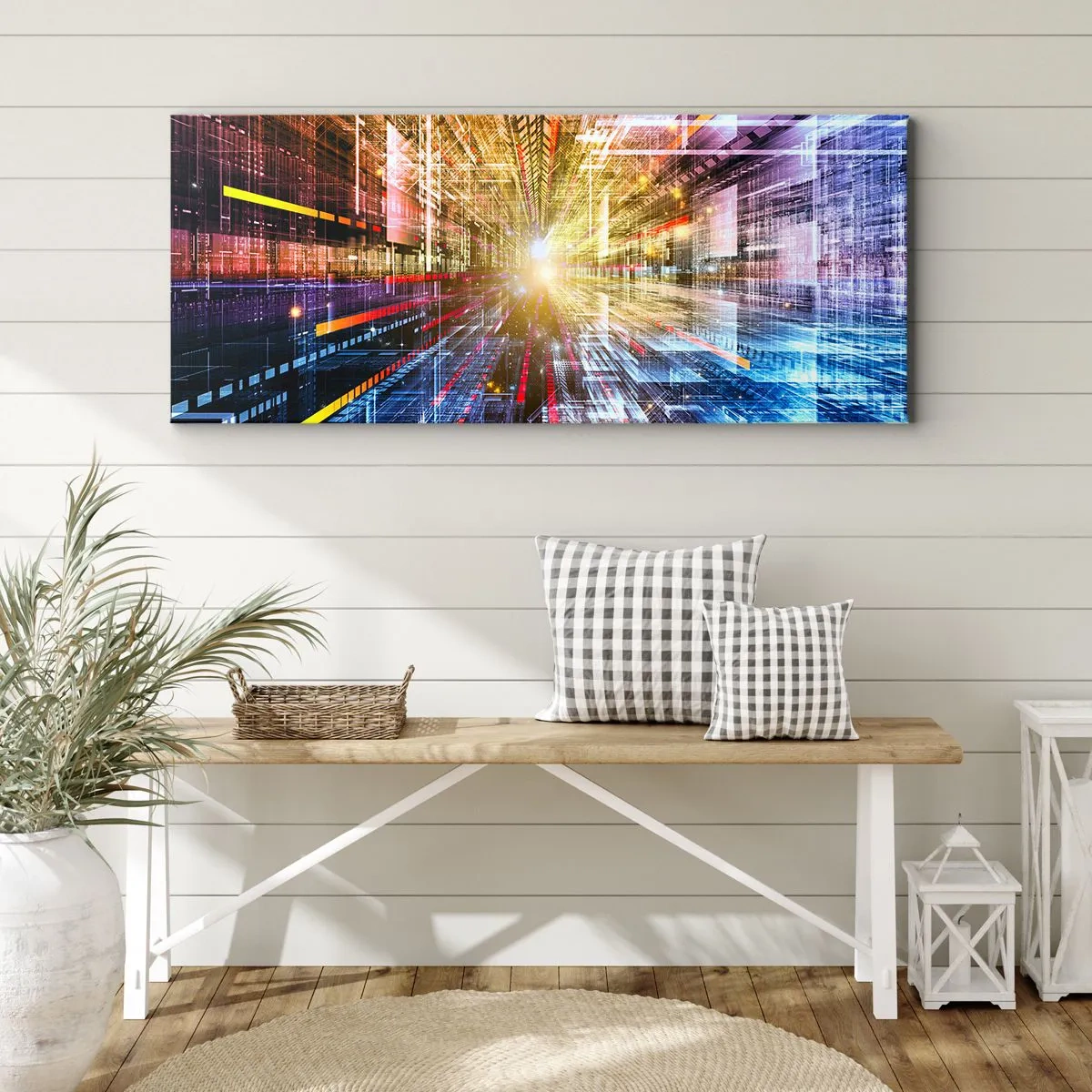 Quadro em tela - Corredor de luz - 140x50 cm