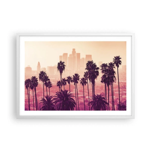 Pôster em moldura branca - Paisagem californiana - 70x50 cm