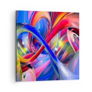 Quadro em tela - Dança das cores - 60x60 cm