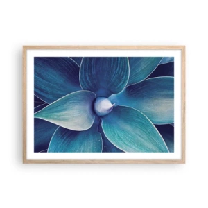 Pôster com moldura de carvalho claro - O azul do céu - 70x50 cm