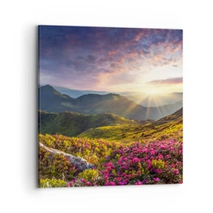 Quadro em tela - A frescura de uma manhã nas montanhas - 70x70 cm