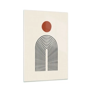 Quadro em vidro - Magnetismo de formas e cores - 70x100 cm