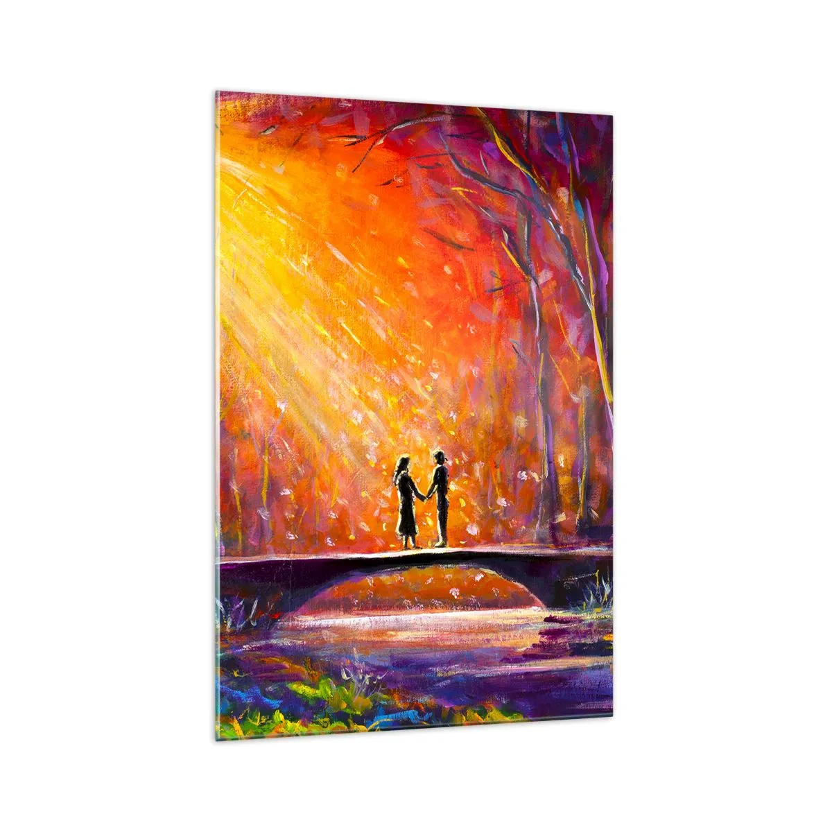 Quadro em vidro - O céu também os ama - 70x100 cm