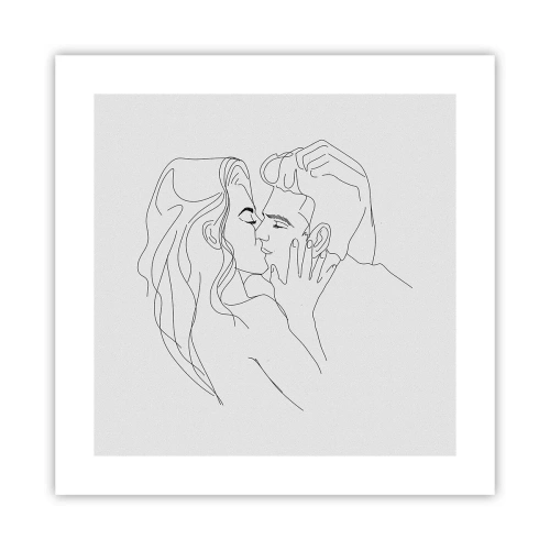 Pôster - Com a mesma linha - 40x40 cm