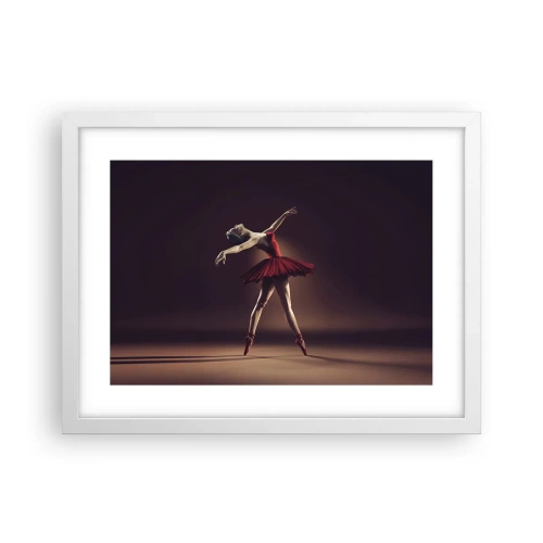 Pôster em moldura branca - Prima ballerina - 40x30 cm