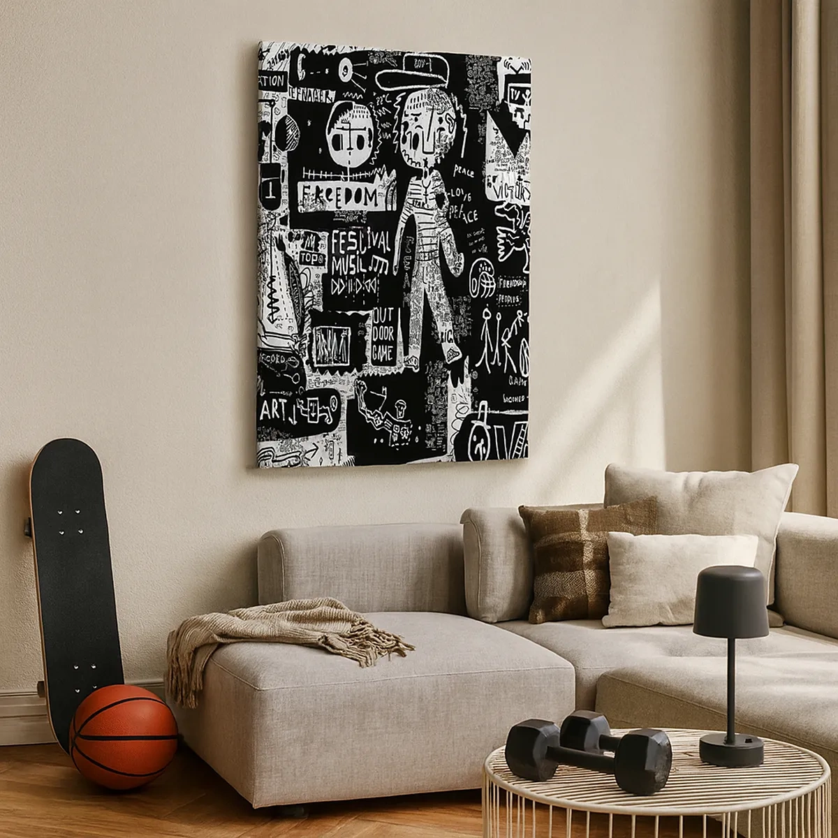 Quadro em tela - O direito e a alegria da juventude espiritual - 50x70 cm