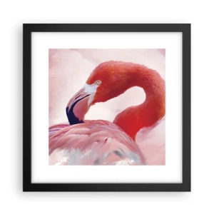 Pôster com moldura preta - Beleza das aves - 30x30 cm