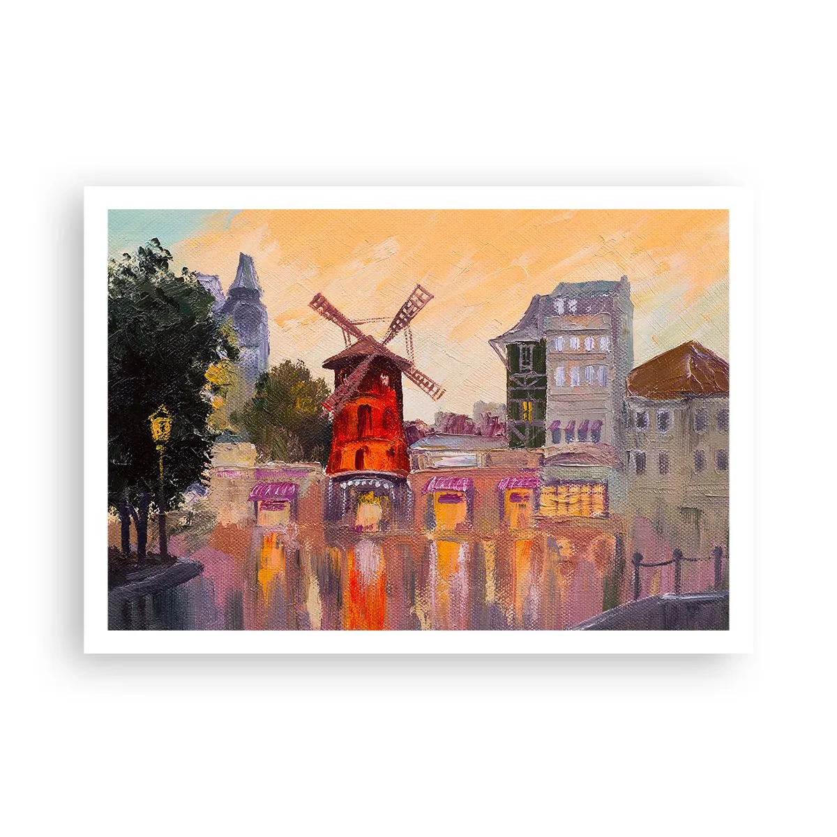 Pôster - Ícones parisienses – Moulin Rouge - 100x70 cm