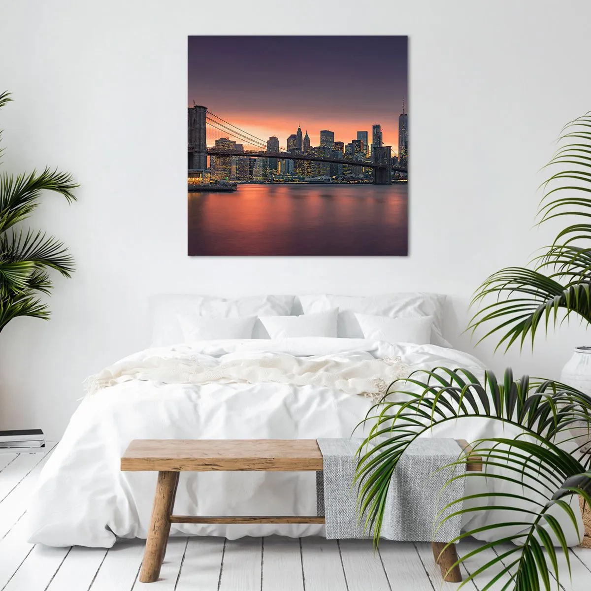 Quadro em tela - Imersa no silêncio lilás - 40x40 cm