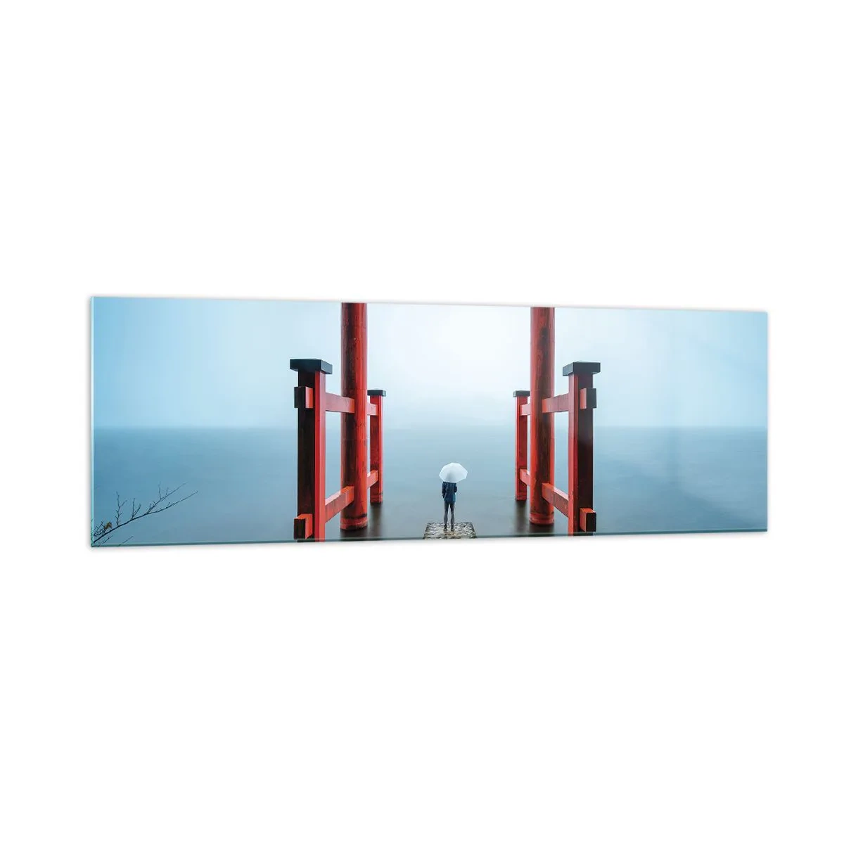 Quadro em vidro - Devaneio japonês - 160x50 cm
