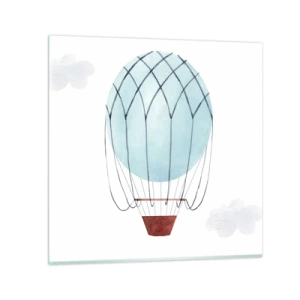 Quadro em vidro - Tudo nas nuvens - 30x30 cm