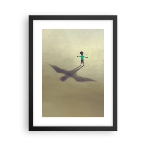 Pôster com moldura preta - Herói do futuro - 30x40 cm