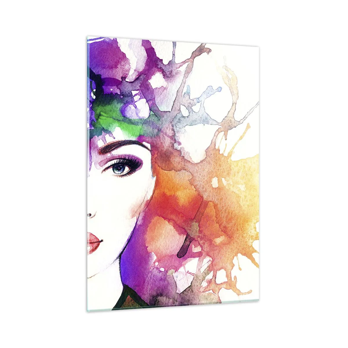 Quadro em vidro - Com a cabeça nas nuvens - 50x70 cm