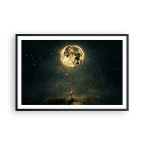 Pôster com moldura preta - Aquele que roubou a lua - 91x61 cm