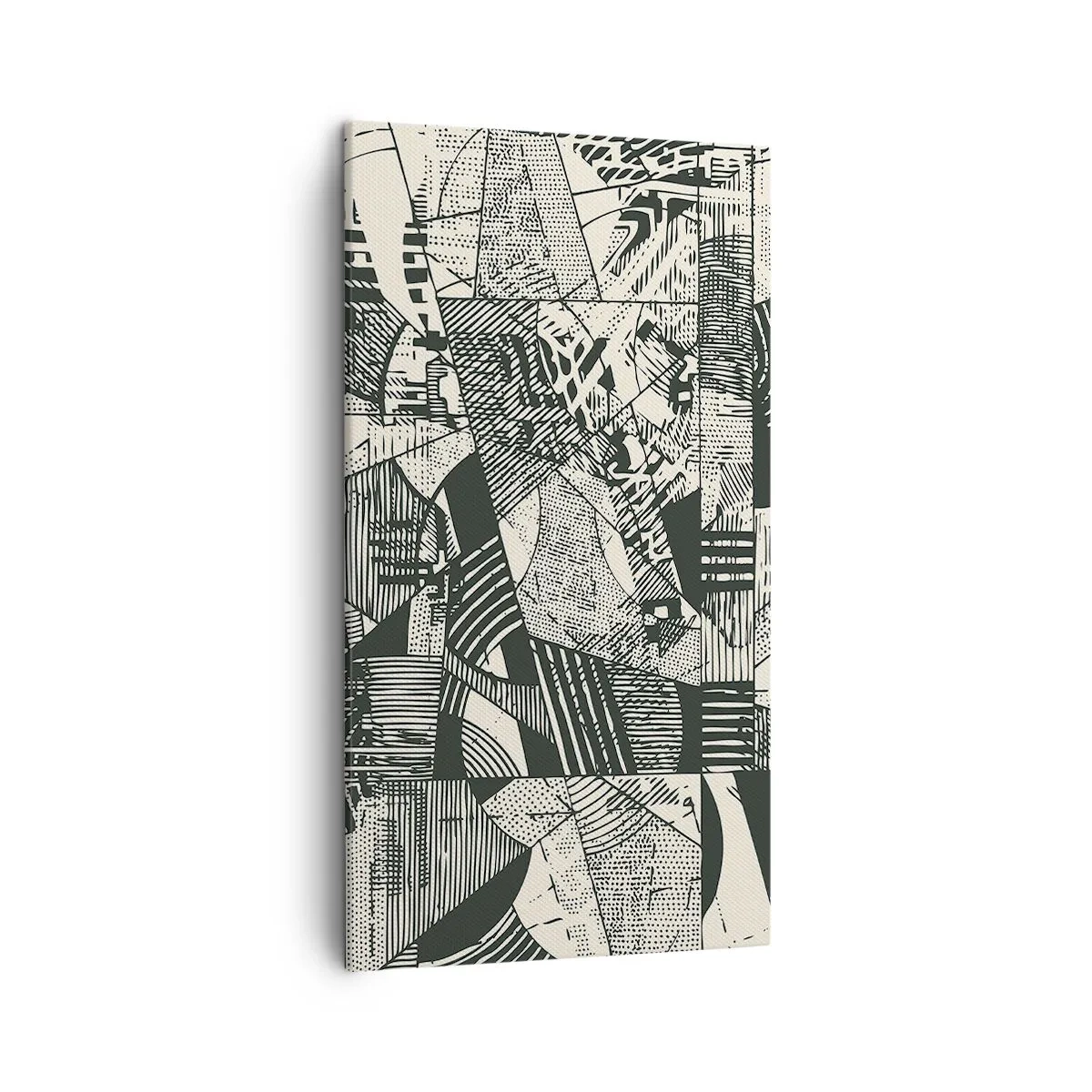 Quadro em tela - A dinâmica do presente - 45x80 cm