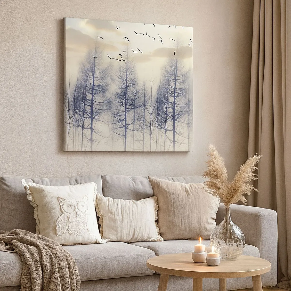 Quadro em tela - Espíritos florestais - 30x30 cm