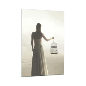 Quadro em vidro - Seja livre - 50x70 cm