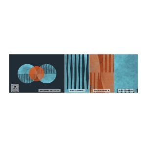 Amostra de papel de parede autocolante Deluxe Sticker - Obras de arte simétricas - Abstração, Pedaço, Padrão Geométrico - 100x30 cm