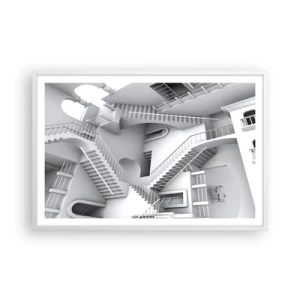 Pôster em moldura branca - Paradoxos do espaço - 91x61 cm